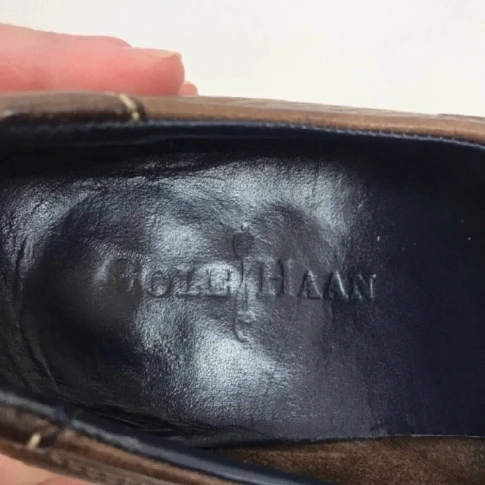 Cole Haan Brown Leather Slip-On Loafers